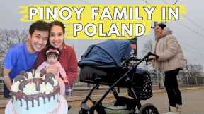 Living in Poland | grocery shopping, first cake order, birthday celebration 🥳⎪Pinoy Family 🇵🇭🇵🇱