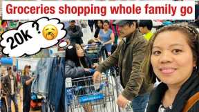 GROCERY SHOPPING in Calgary 🇨🇦TWO FAMILY and my brother surprised for the price $|sarah buyucan