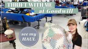 ITS WORTH $900?! THRIFTING GOODWILL + THRIFT HAUL | Goodwill Bins | Home Decor Thrifting