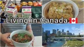 Housewife daily in Canada | Grocery shopping | Pork Udon | Japanese rice bowl | Downtown Calgary.