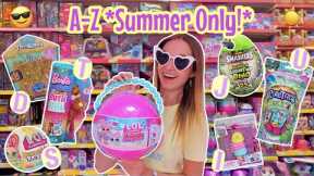 A-Z *SUMMER ONLY* MYSTERY TOYS SHOPPING CHALLENGE!!😎☀️👙🏝️🛒 (WORLD'S BIGGEST TOY STORE!!🫢)