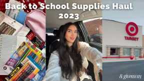 BACK TO SCHOOL SUPPLIES HAUL 2023 || school essentials & giveaway