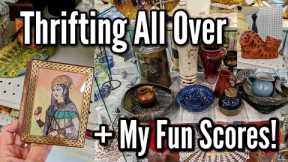 Thrifting all Over-Goodwill, Restore & More! Flea Market/Antique Mall Shopping + My Haul