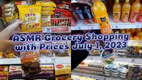ASMR Grocery Shopping with Prices July 1 2023 No Talking Vlog