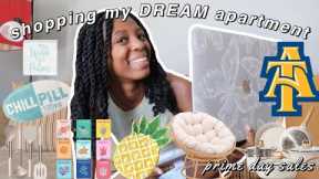 online shopping for my DREAM college aparment at ncat | prime day sales, & decor haul