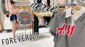 NO BUDGET SHOPPiNG SPREE AT THE MALL WiTH MY TEENAGERS | AERiE, FOREVER 21, H&M