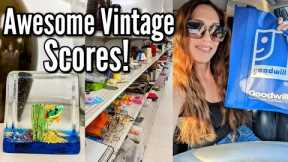 THRIFT WITH ME AT GOODWILL + MY STYLED HOME HAUL | AWESOME VINTAGE FINDS! THRIFTING IN 2023
