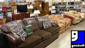 GOODWILL SHOP WITH ME FURNITURE SOFAS ARMCHAIRS ELECTRONICS DINNERWARE SHOPPING STORE WALK THROUGH