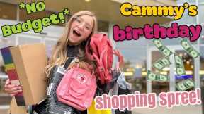 We Go On A NO BUDGET Shopping Spree for Cammy's Birthday!!