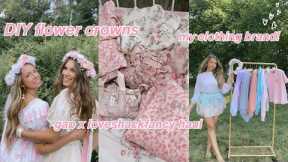 VLOG ♡ shopping haul GAP X LOVESHACKFANCY, DIY flower crowns, launching my clothing brand!