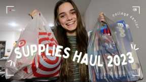 back to school supplies shopping vlog + haul | college senior