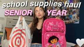 SCHOOL SUPPLIES SHOPPING + HAUL *SENIOR YEAR*