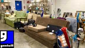 GOODWILL SHOP WITH ME FURNITURE SOFAS HOME DECOR ELECTRONICS KITCHENWARE SHOPPING STORE WALK THROUGH