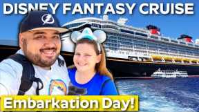 Our LONGEST Disney Cruise Yet! Boarding The Disney Fantasy! 8 Night Western Caribbean Cruise Vlog 1