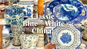🍂COZY GOODWILL SHOP WITH ME | goodwill was loaded with vintage blue and white china!
