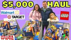 $5,000 Shopping Haul for Toys for Tots! (Walmart, Target, LEGO Store)