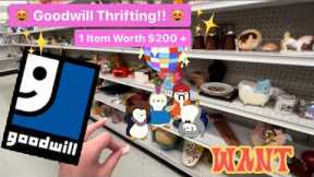 Let’s GO Thrift At Goodwill! I Found An Item Worth $200+!! Thrift With Me For Resale! +HAUL!
