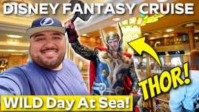 WILDEST DAY AT SEA EVER! Disney Fantasy 8 Night Western Caribbean Cruise Vlog 5