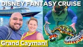 We Swam With Sea Turtles In Grand Cayman! Disney Fantasy 8 Night Western Caribbean Cruise Vlog 4