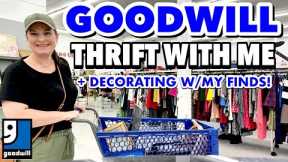 THRIFTING IN GOODWILL + THRIFT HAUL * Come THRIFT WITH ME for home decor & more!