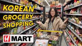 KOREAN GROCERY SHOPPING & Taste Test 🎉 New H-MART Tour!