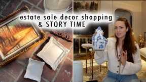 come estate sale decor shopping with me & STORY TIME | XO, MaCenna Vlogs