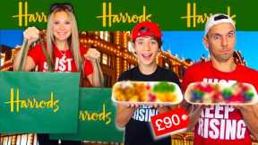 ONLY eating HARRODS FOOD for 24 hours! SHOPPING and EATING challenge 😋