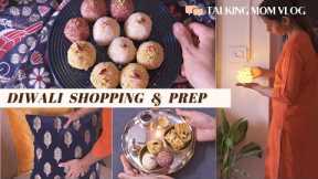 Diwali Shopping & Preparation | Quick & Easy Diwali Sweet Ideas | Coconut Ladoos + Besan barfi