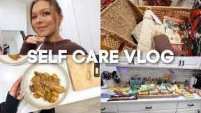 SELF CARE VLOG: creamy gnocchi, homegoods shopping, lidl grocery haul, book review & more