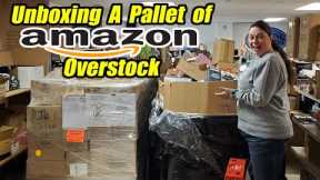 Unboxing a pallet of Unmanifested Amazon Overstock that i paid $7,000.00 for 6 of them.