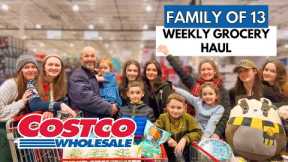 HUGE COSTCO GROCERY HAUL! Family of 13 ❤️ Shopping with 11 Kids🎄