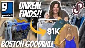 I found over $1K in NEW items for CHEAP! Thrift with me at Goodwill in Boston! Poshmark Thrift Haul