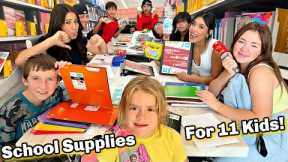 School Supplies for 11 kids! | Cost? | Back to School 2022