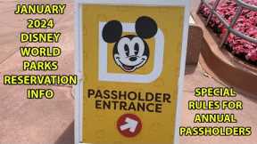 Breaking News: Disney World Parks Updated Jan 2024 Reservation Info, Special for Annual Passholders