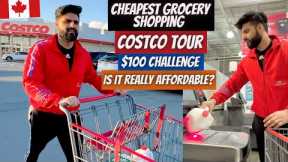 My Cheapest Grocery Shopping at Costco in Canada | $100 Challenge | Affordable for Students or not?