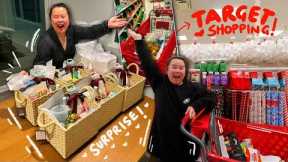 VLOG: surprising my neighbors for christmas, shopping at target, putting together gift baskets!