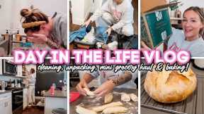 DAY IN THE LIFE VLOG // unpacking, cleaning, mini grocery haul & baking!