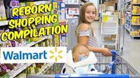 Shopping with Reborn Baby Doll at Walmart Haul (Compilation)