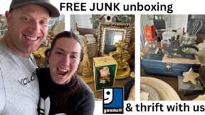 Goodwill Thrift Cottage Decor With Me & Free Junk Unboxing - Resale for Profit - Reselling