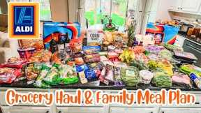ALDI Grocery Shopping Haul//with prices and meal plan for family!
