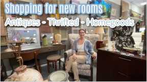 Shopping For New Rooms! Antiquing, Thrifting, HomeGoods! All The Vintage Gems! Can't Wait To Style!
