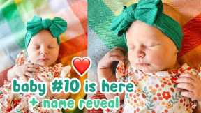 BABY 10 IS HERE (name reveal) | Mum of 10 w/ Twins + Triplets