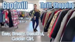 Easy, Breezy, Beautiful, Golden Girl Summer! Goodwill Thrift With Me! Thrifting For Summer Staples!
