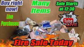 Live Fire Sale! Buy Direct from me in this fast pace entertaining sale of Discounted brand new goods