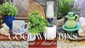 NEW GOODWILL BINS HOME DÉCOR THRIFT WITH ME | 2024 Shop with Me + Thrift Haul + Decorating Ideas