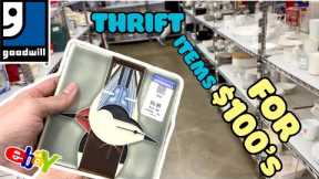 Goodwill Finds worth $100's ~ Did expect THIS! Sourcing Thrifting to RESELL eBay PROFIT