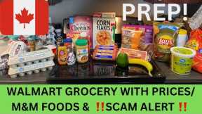 WALMART GROCERY WITH PRICES / M & M FOODS AND A‼️ SCAM ALERT ‼️