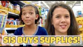 Sister Buys my School Supplies | Back to School Shopping Haul