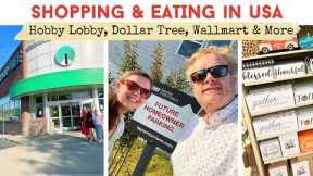SHOPPING IN USA | First Time in Hobby Lobby | Dollar Tree & Walmart | Carrabba's | Day 14