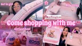 COME GIRLY SHOPPING WITH ME | Ulta, Marshalls, Burlington, & Ross + haul (the cutest pink finds!!)